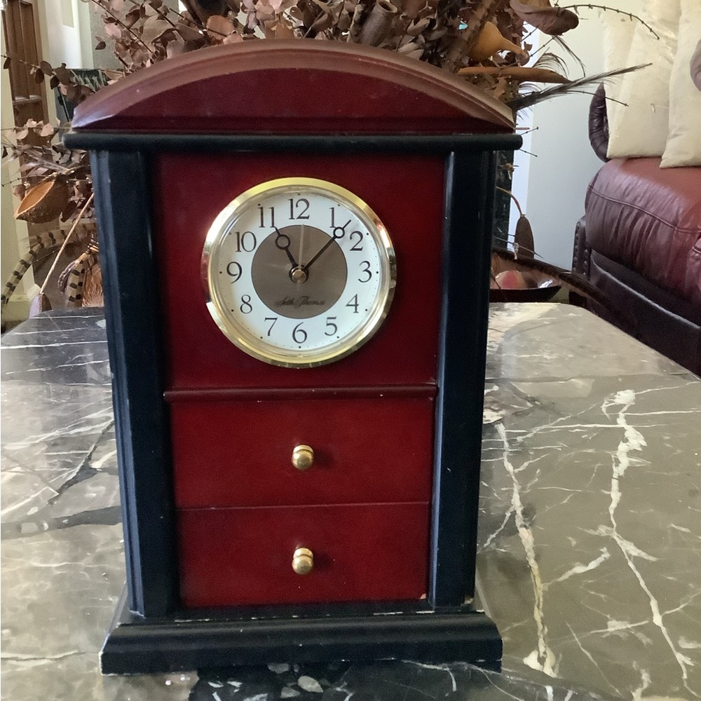 Seth Thomas keepsake jewelry box tabletop clock 11x7